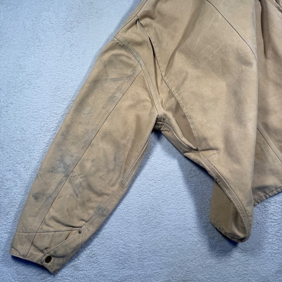Vintage Y2K Carhartt Blanket Lined Chore Coat XL C02WET Distressed Made in USA - Picture 8 of 11